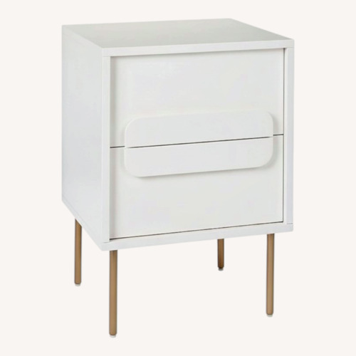 Used West Elm Gemini White Wood Nightstands for sale on AptDeco