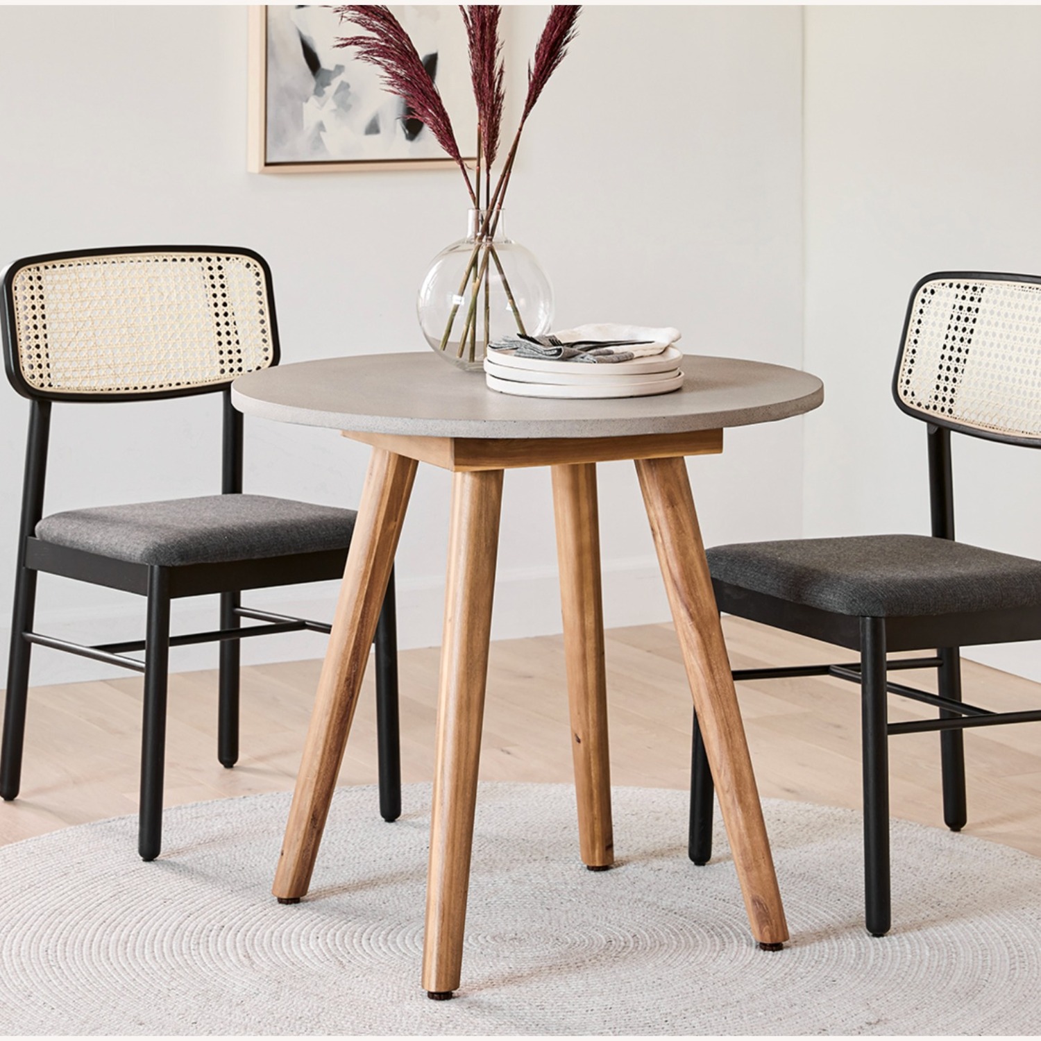 Article Light Gray Wood Dining Table - image-1