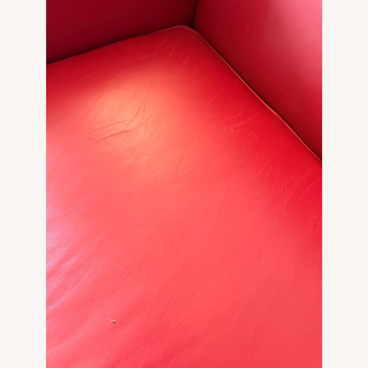 Design Within Reach Theatre Red Leather Theatre Sofa - image-6