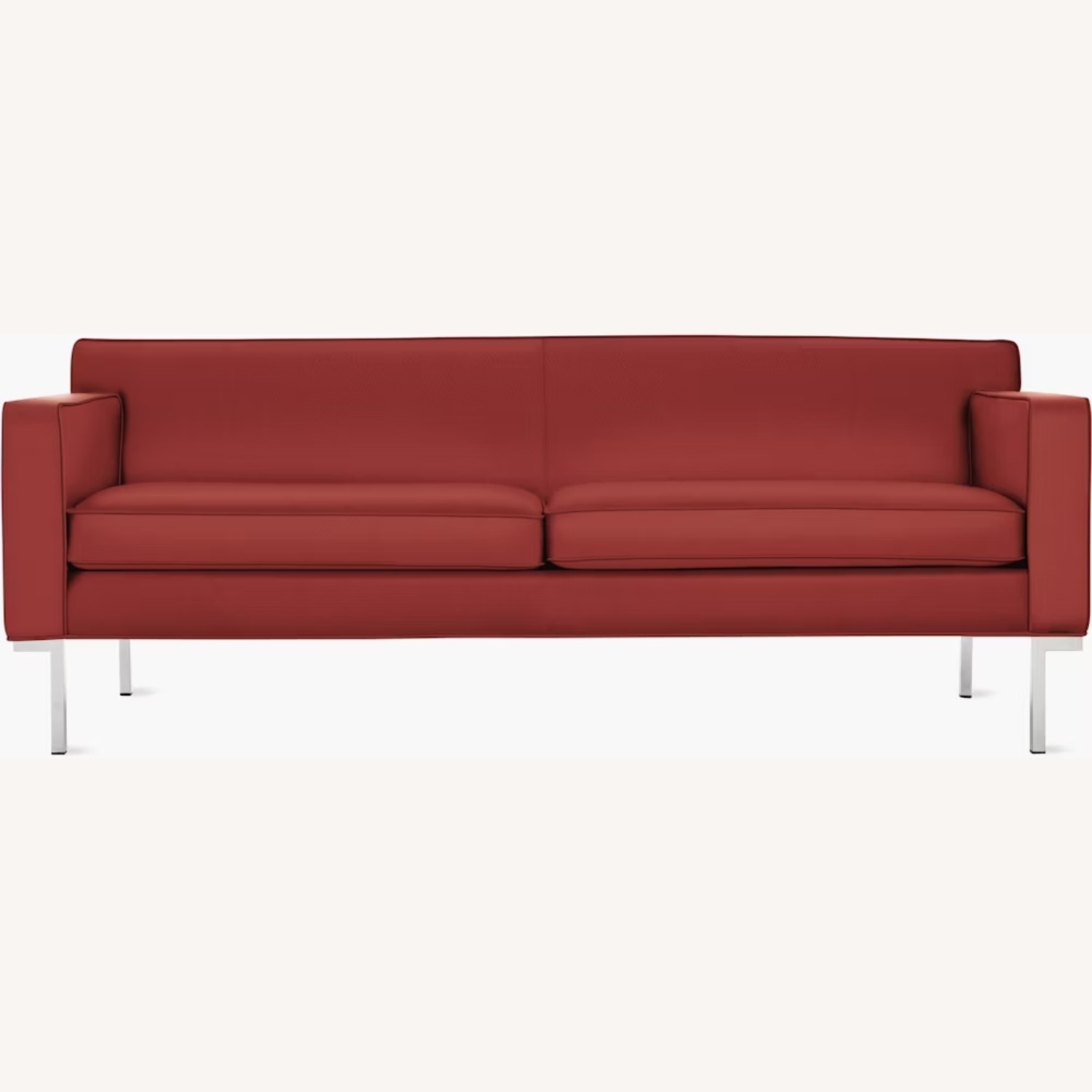 Design Within Reach Theatre Red Leather Theatre Sofa - image-11