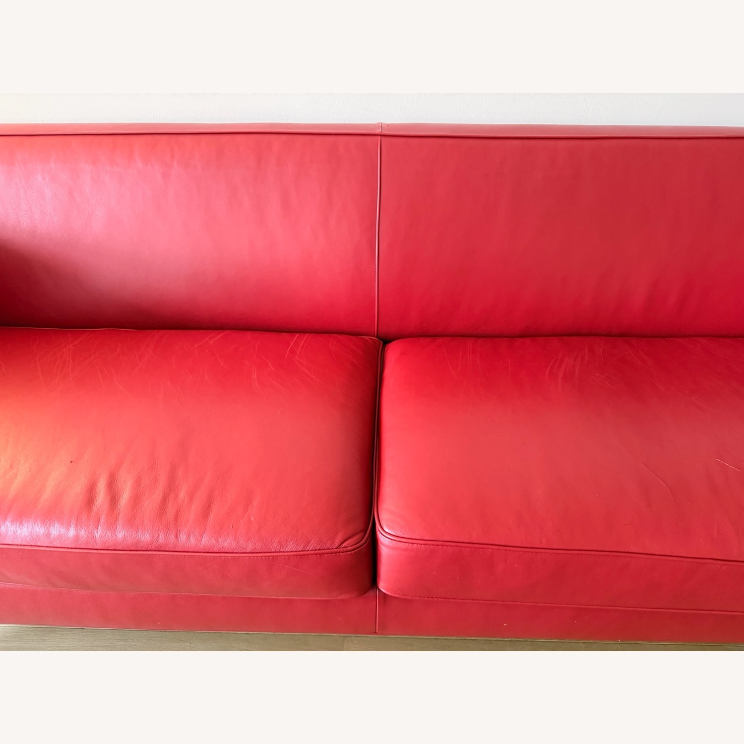 Design Within Reach Theatre Red Leather Theatre Sofa - image-8