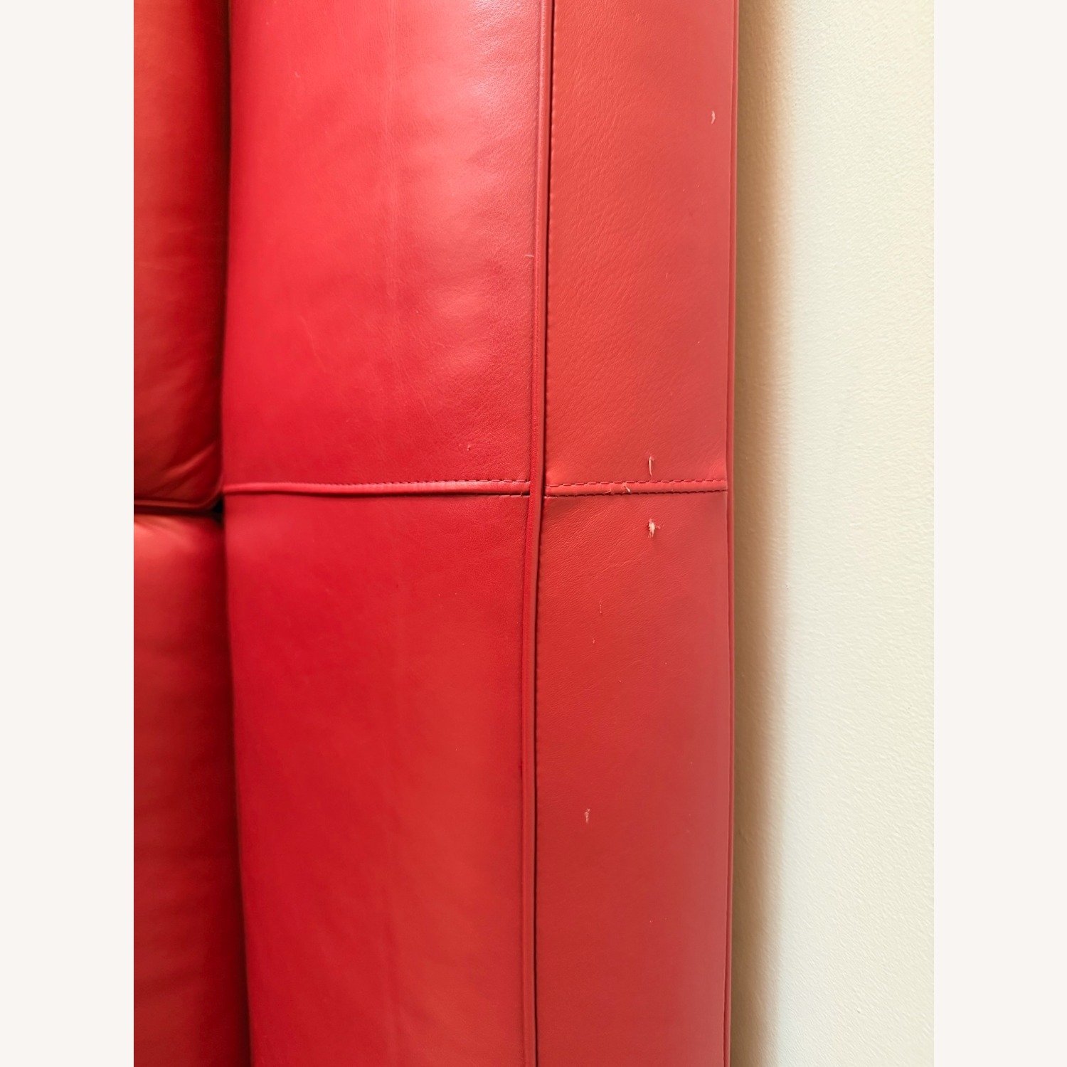 Design Within Reach Theatre Red Leather Theatre Sofa - image-4