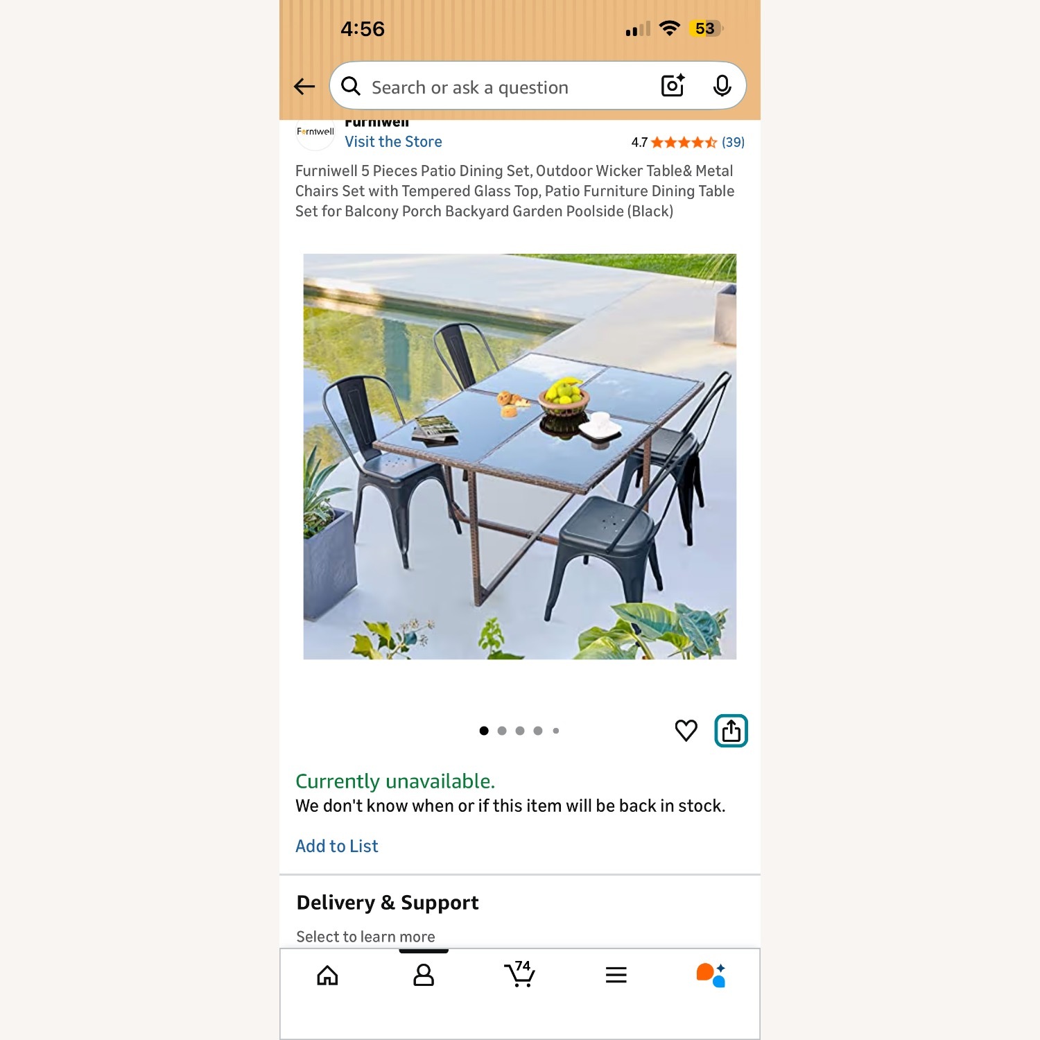Patio Glass Table - image-4