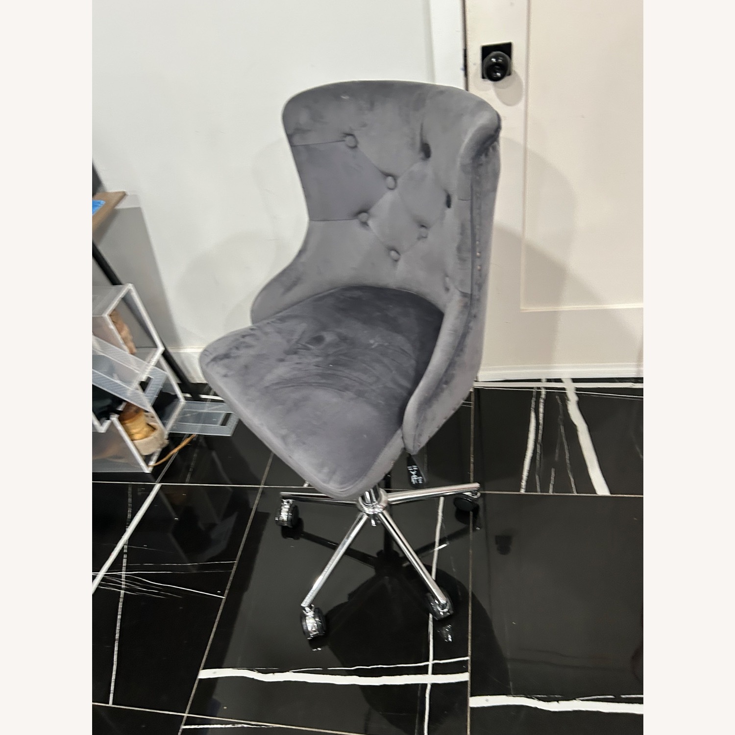 Light Gray Fabric Office Chair - image-2