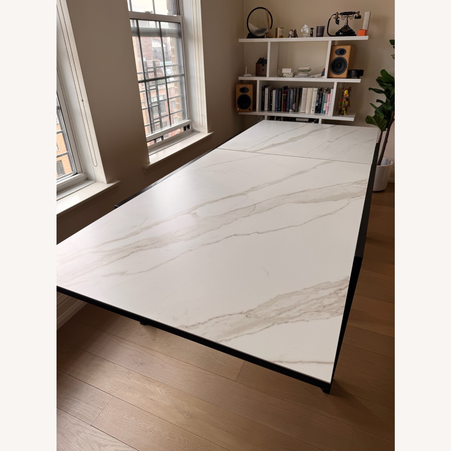 CB2 Nobasu White Extendable Dining Table - image-6