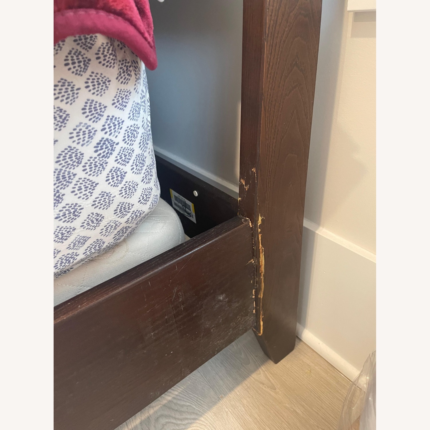 Ethan Allen Dark Brown Mahogany Wood King Bed - image-4