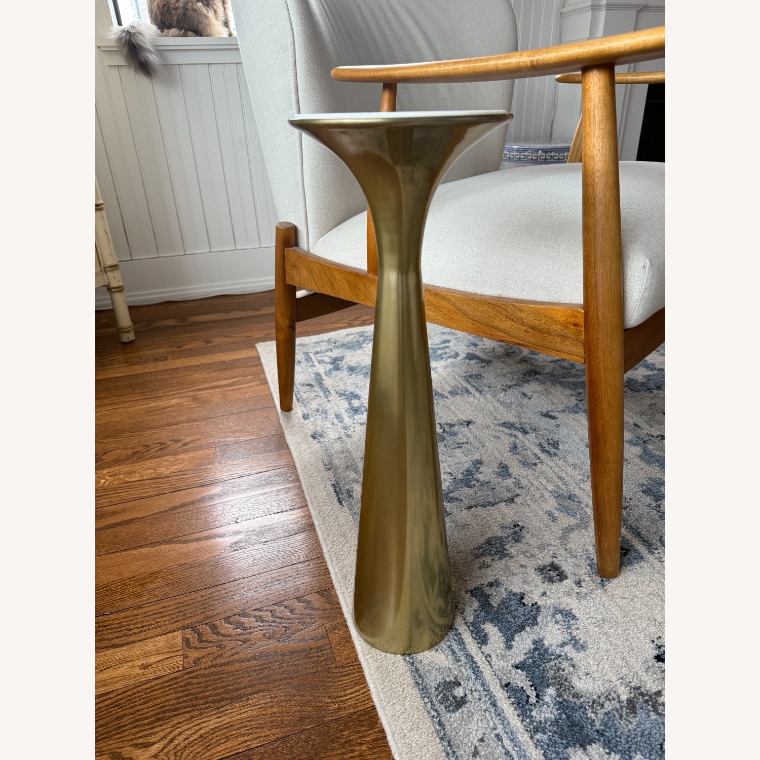 West Elm Silhouette Marble Pedestal Drink Table (7") - image-3