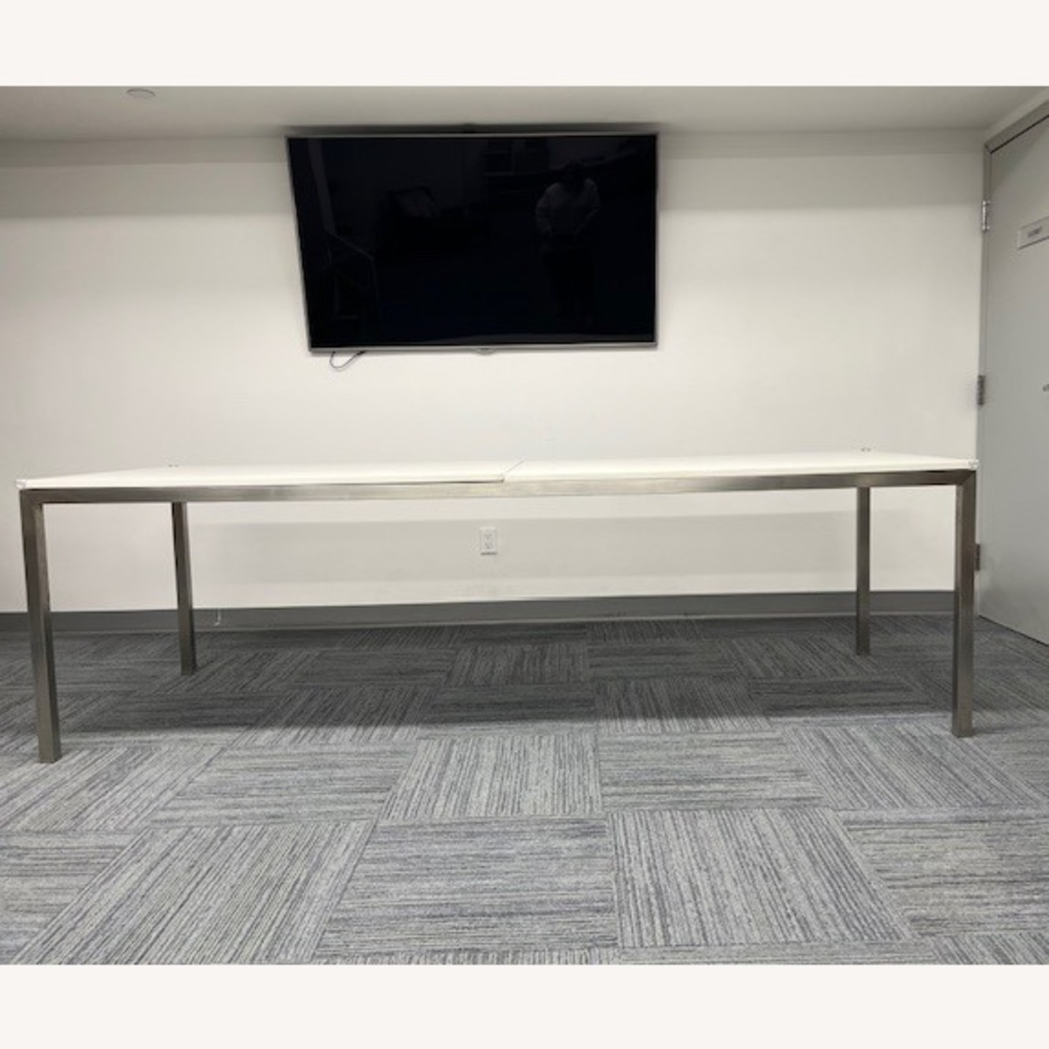 Room & Board Parsons White Quartz Dining Table 2 - image-4