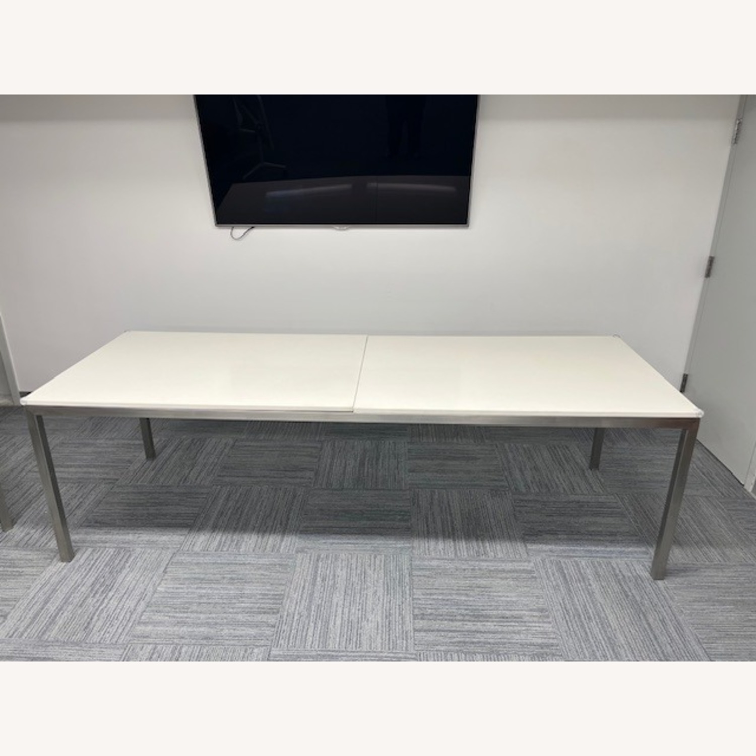 Room & Board Parsons White Quartz Dining Table 2 - image-1