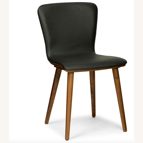 Used Article Black Leather Sede Dining Chairs for sale on AptDeco
