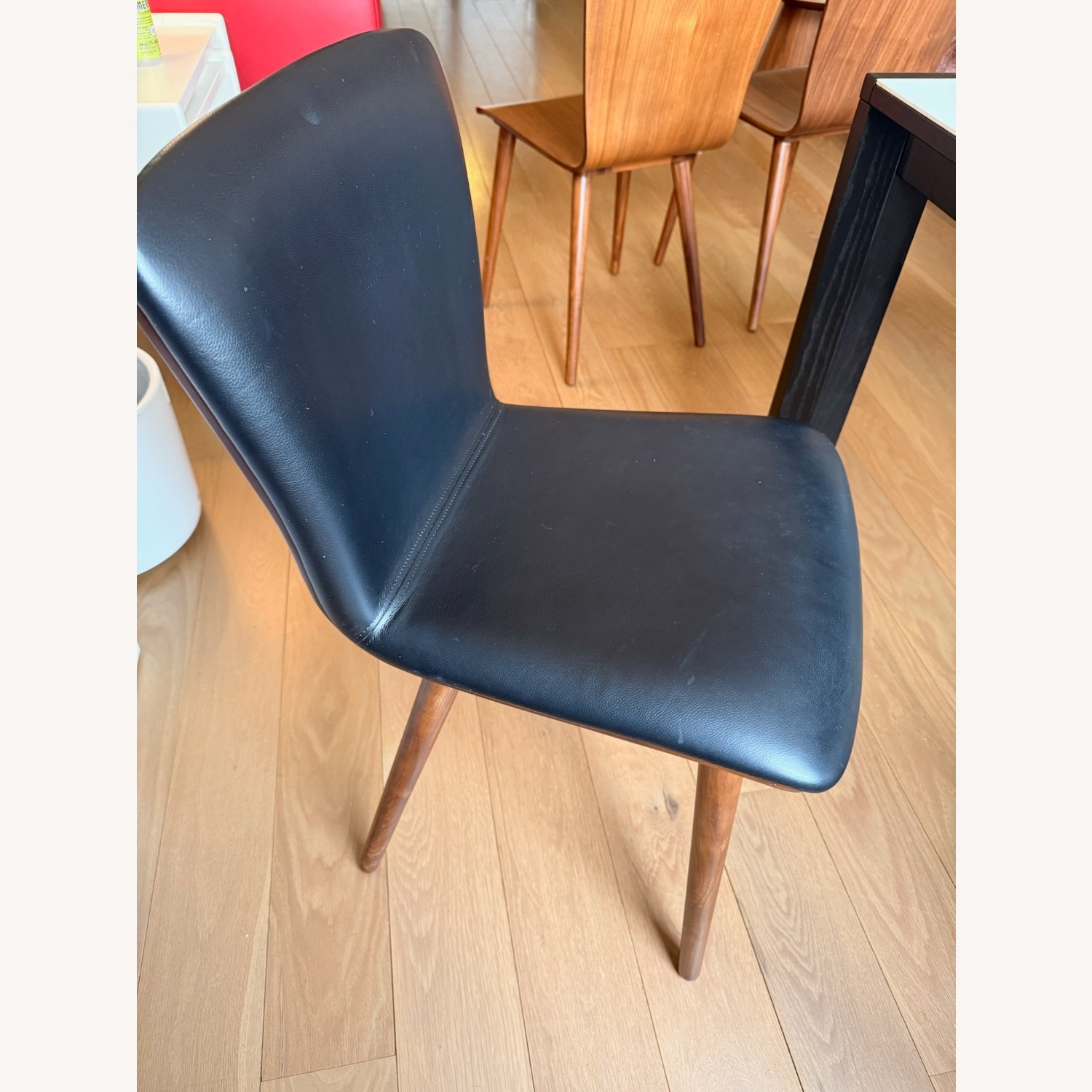 Article Black Leather Sede Dining Chairs - image-2