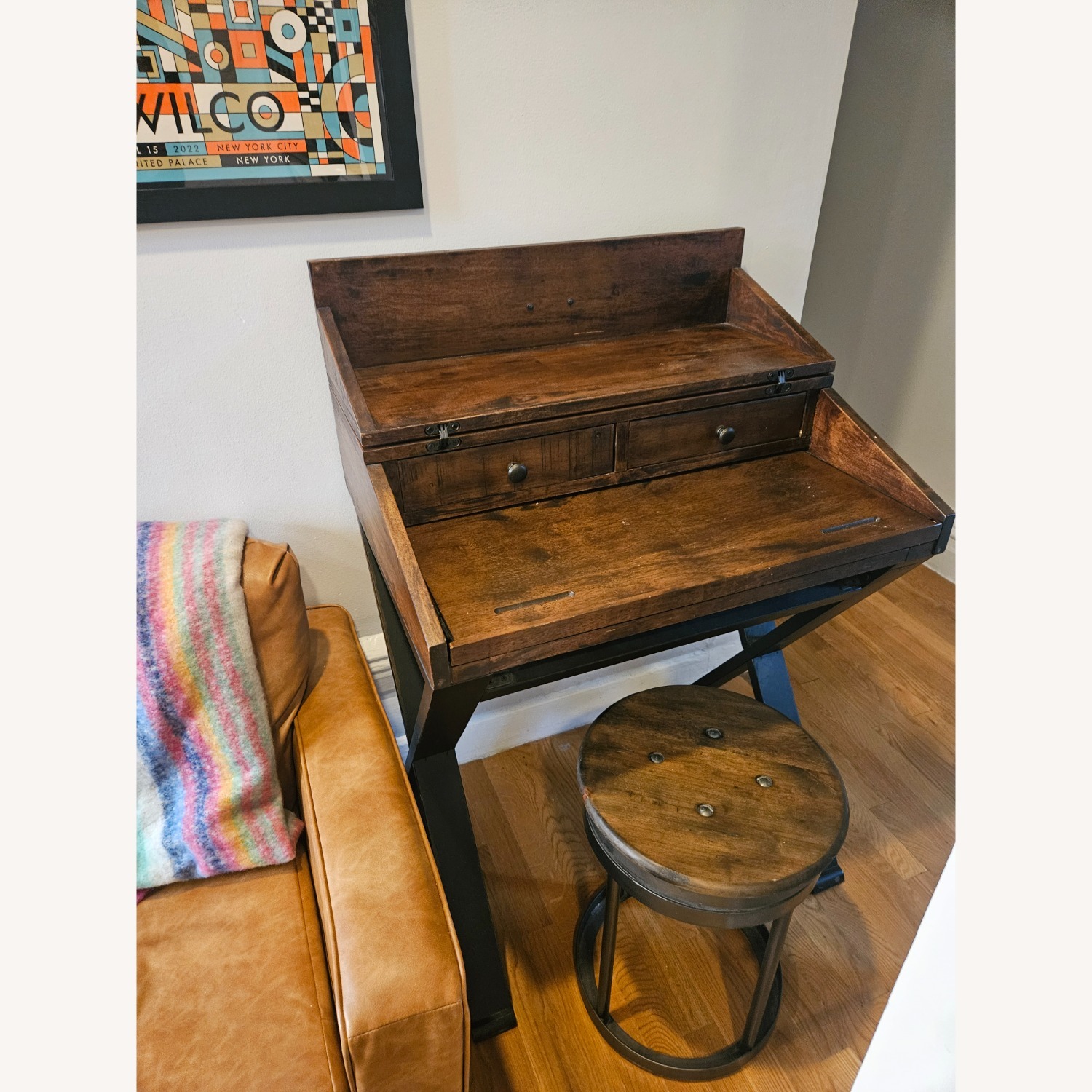 Wayfair Dark Brown Wood Desk - image-3