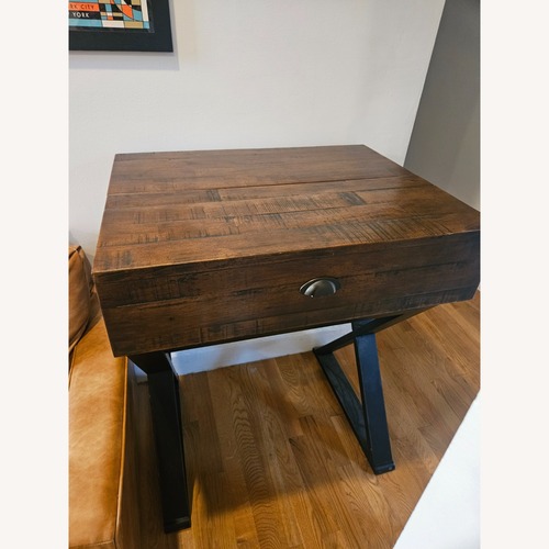 Used Wayfair Dark Brown Wood Desk for sale on AptDeco