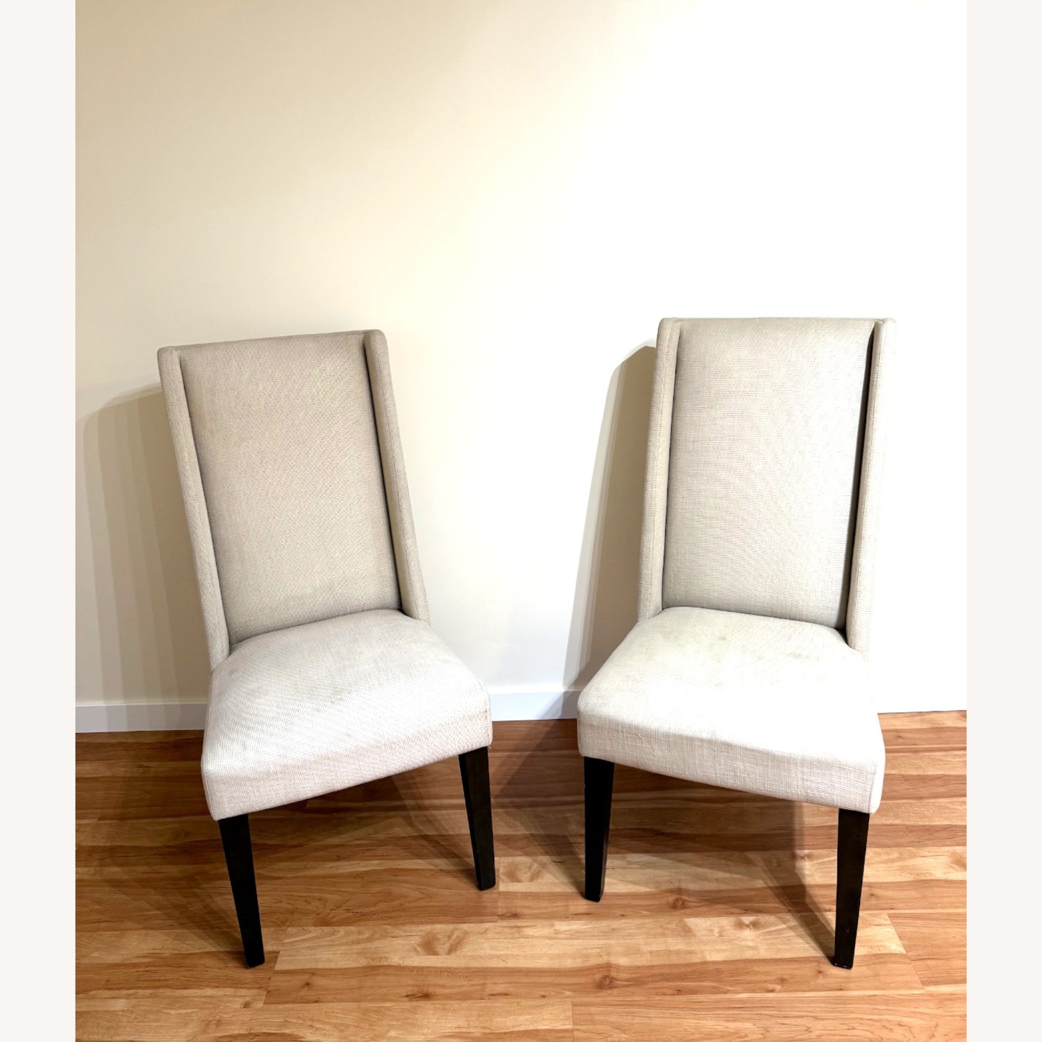 West Elm Willoughby Natural Fabric Dining Chairs - image-1