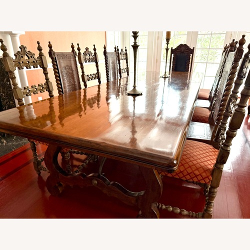 Used Drexel Dark Brown Wood Dining Table for sale on AptDeco