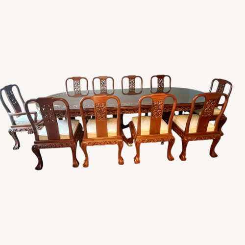Used Mahogany Dining Table Set for sale on AptDeco