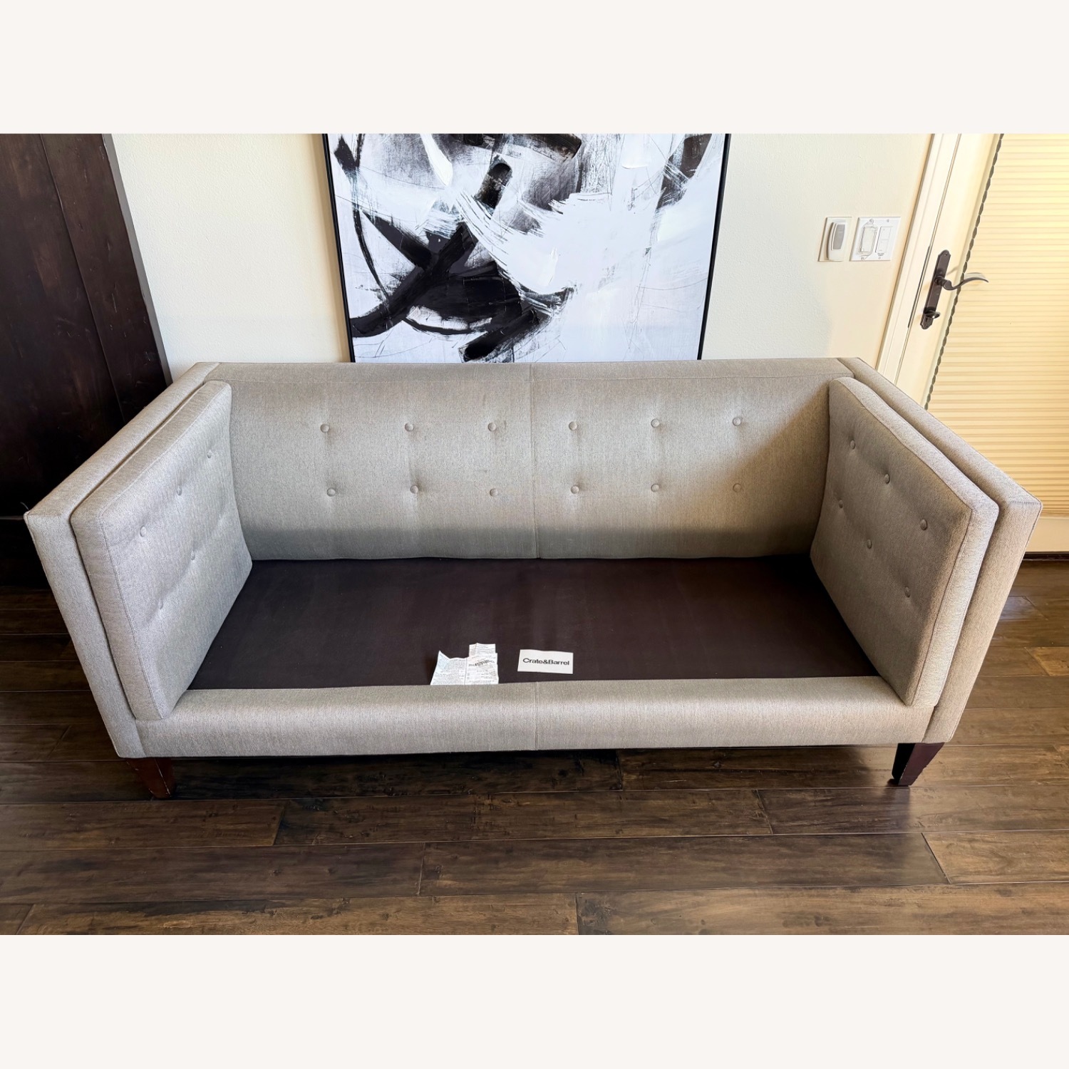 Crate & Barrel Aidan Light Gray 3 Seater Sofa - image-6