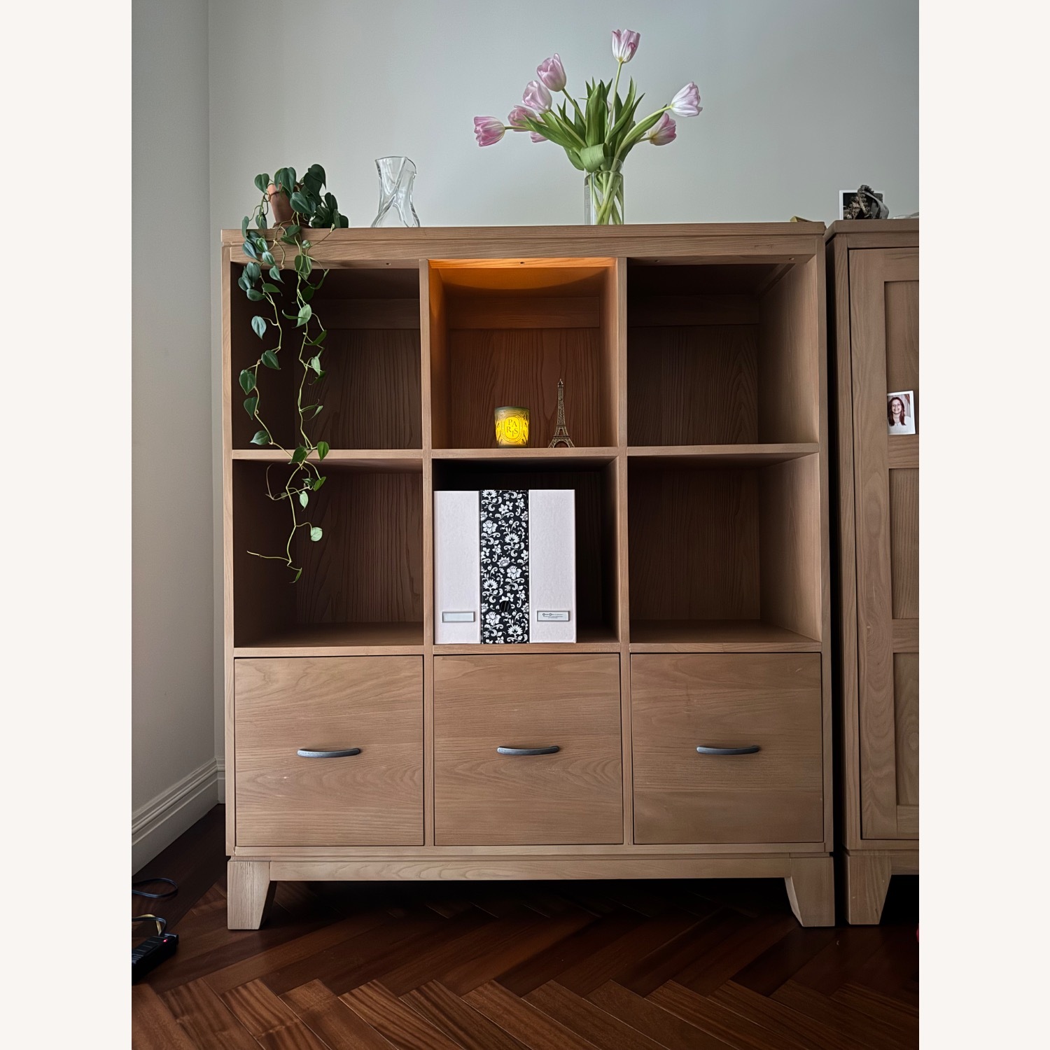 Ethan Allen Bookshelf and File Cabinet  - image-1