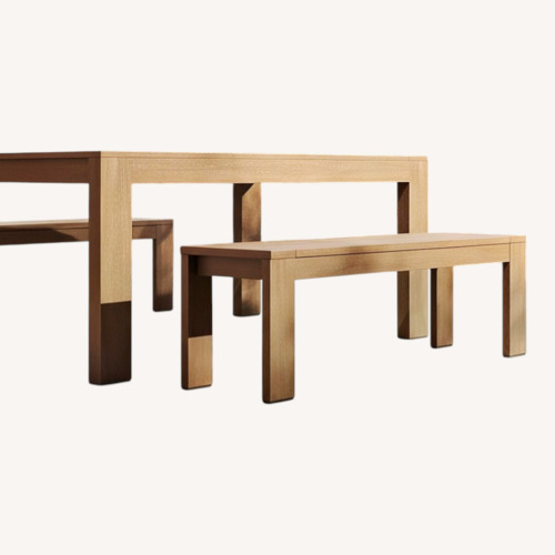 Used West Elm Dining Table & Benches for sale on AptDeco