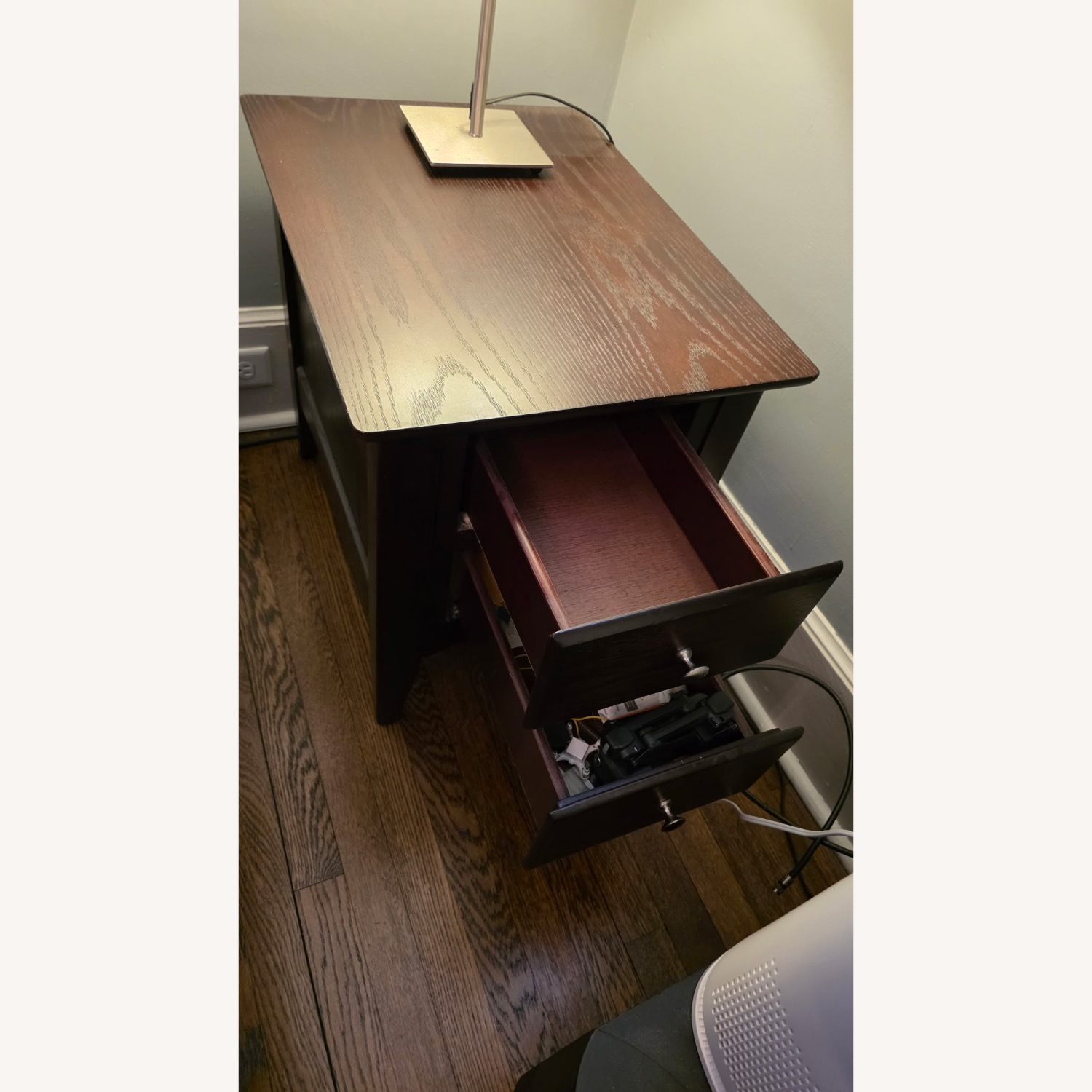 Raymour & Flanigan Dark Brown Wood Side Table - image-3