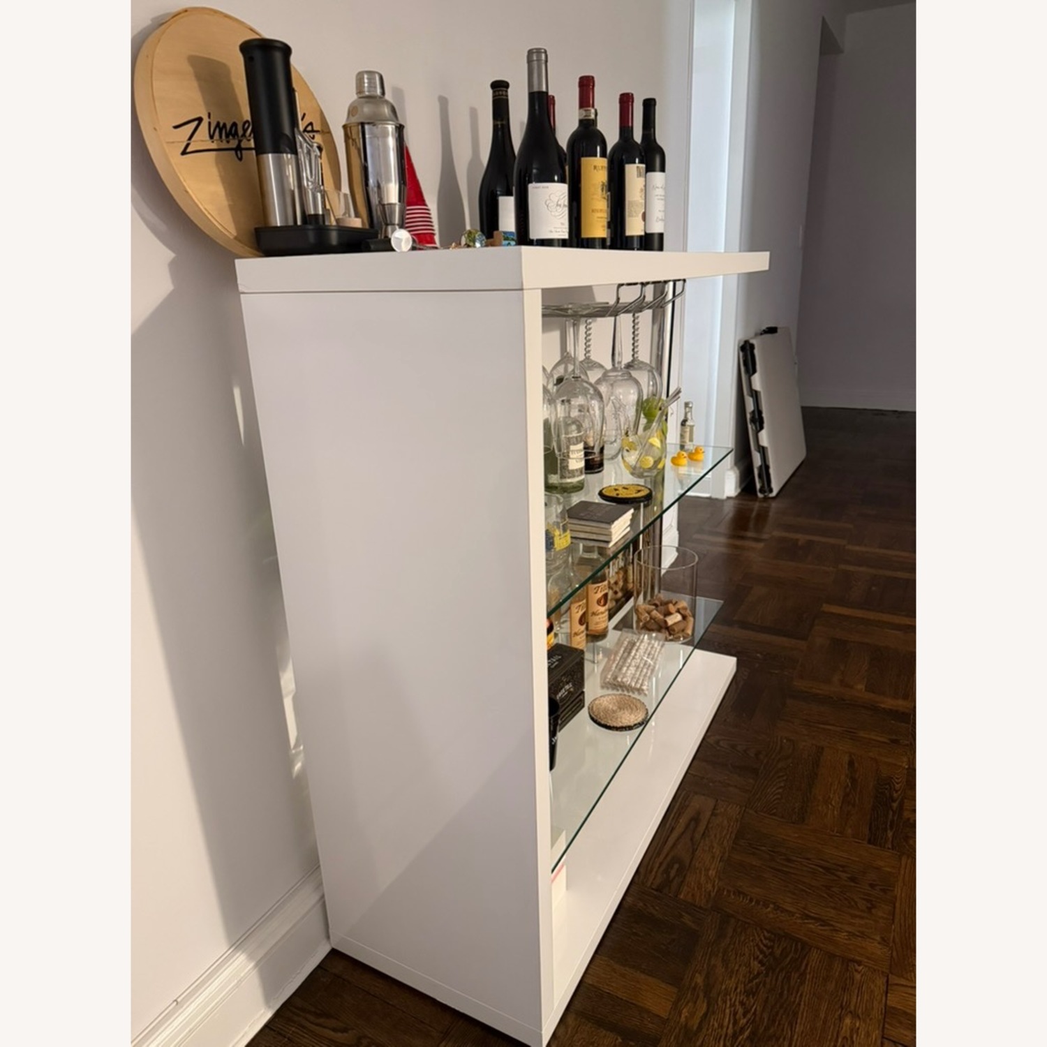 White Bar Cart - image-2