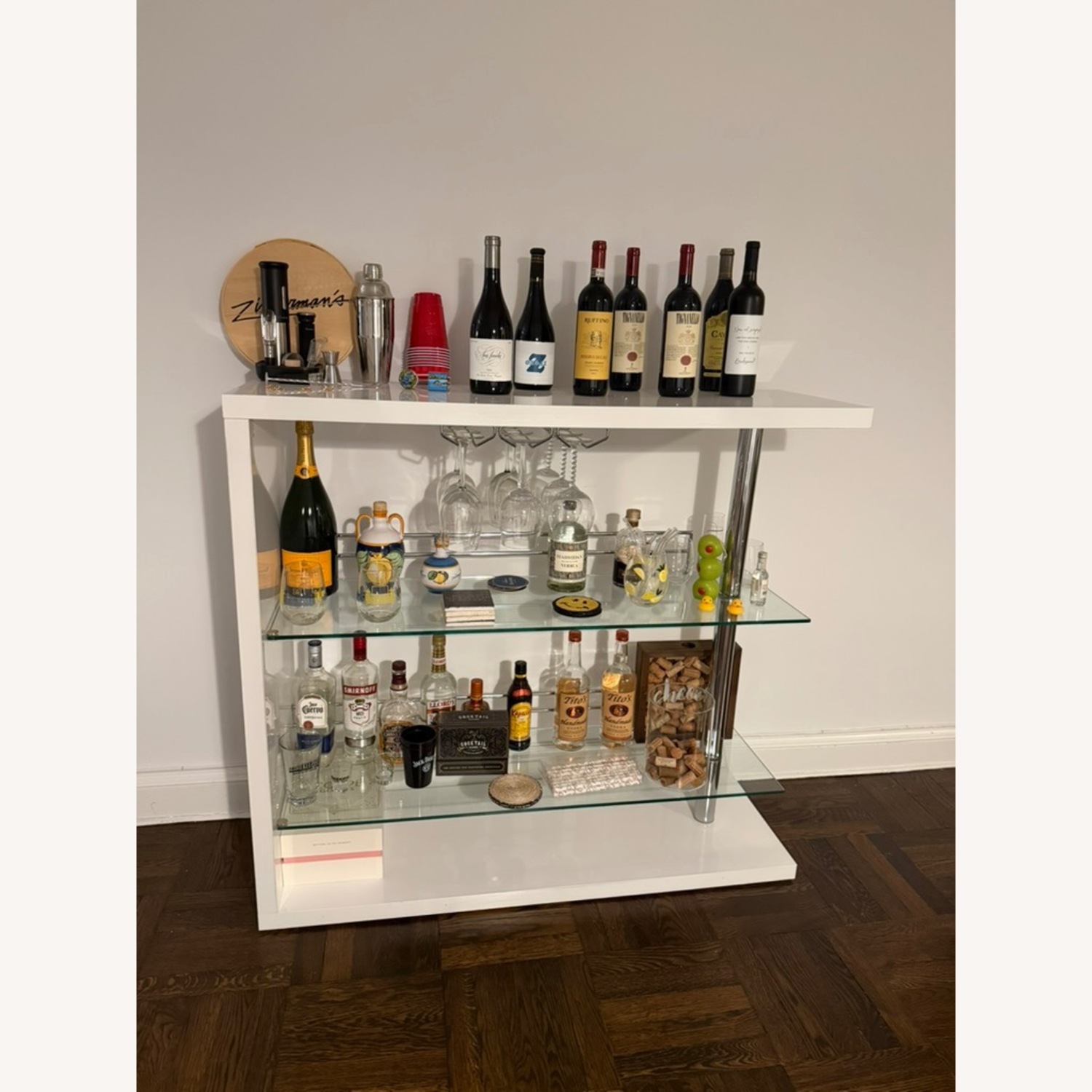 White Bar Cart - image-1