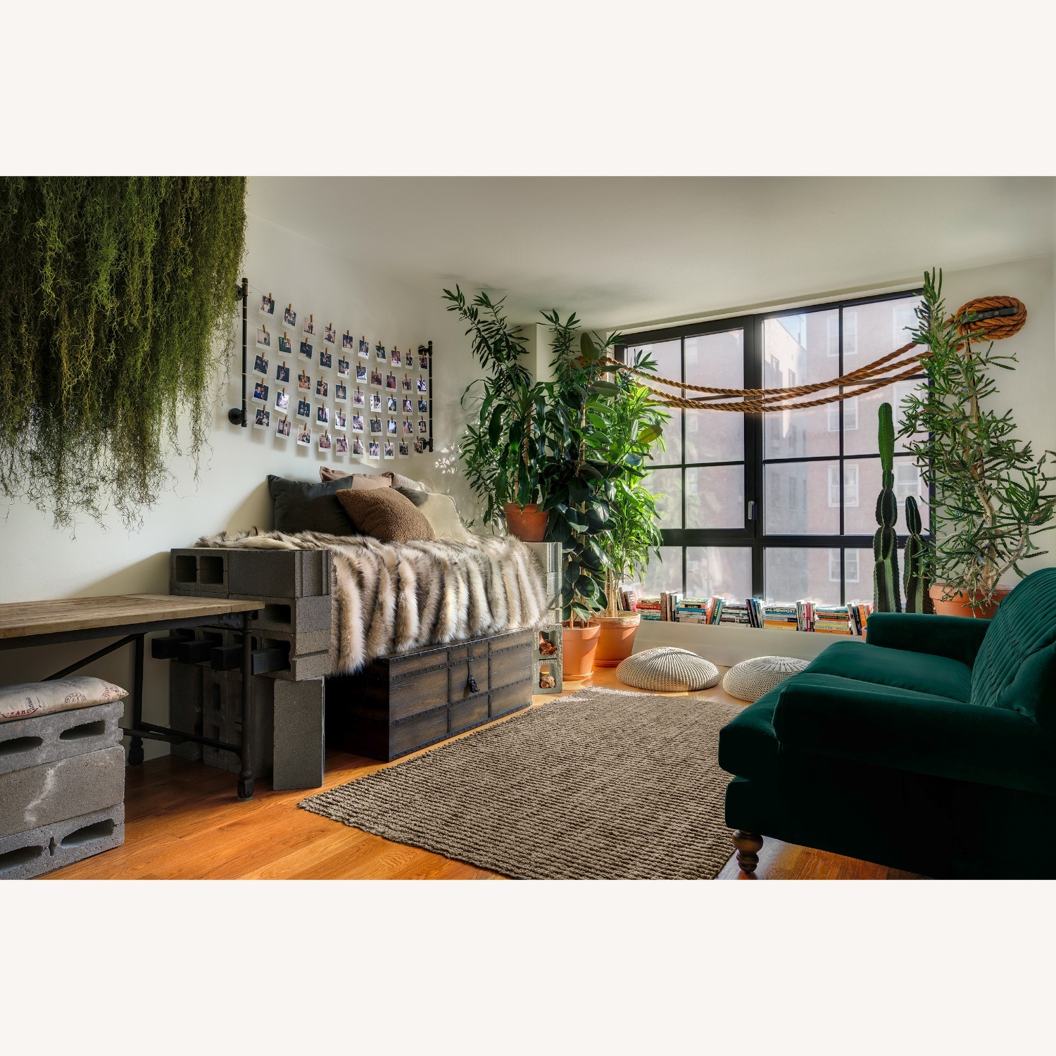 Horchow Rustic Mocha Oak Trunk Coffee Table - image-13