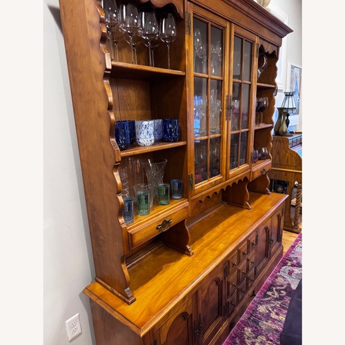 Used Light Brown Solid Wood China Hutch for sale on AptDeco