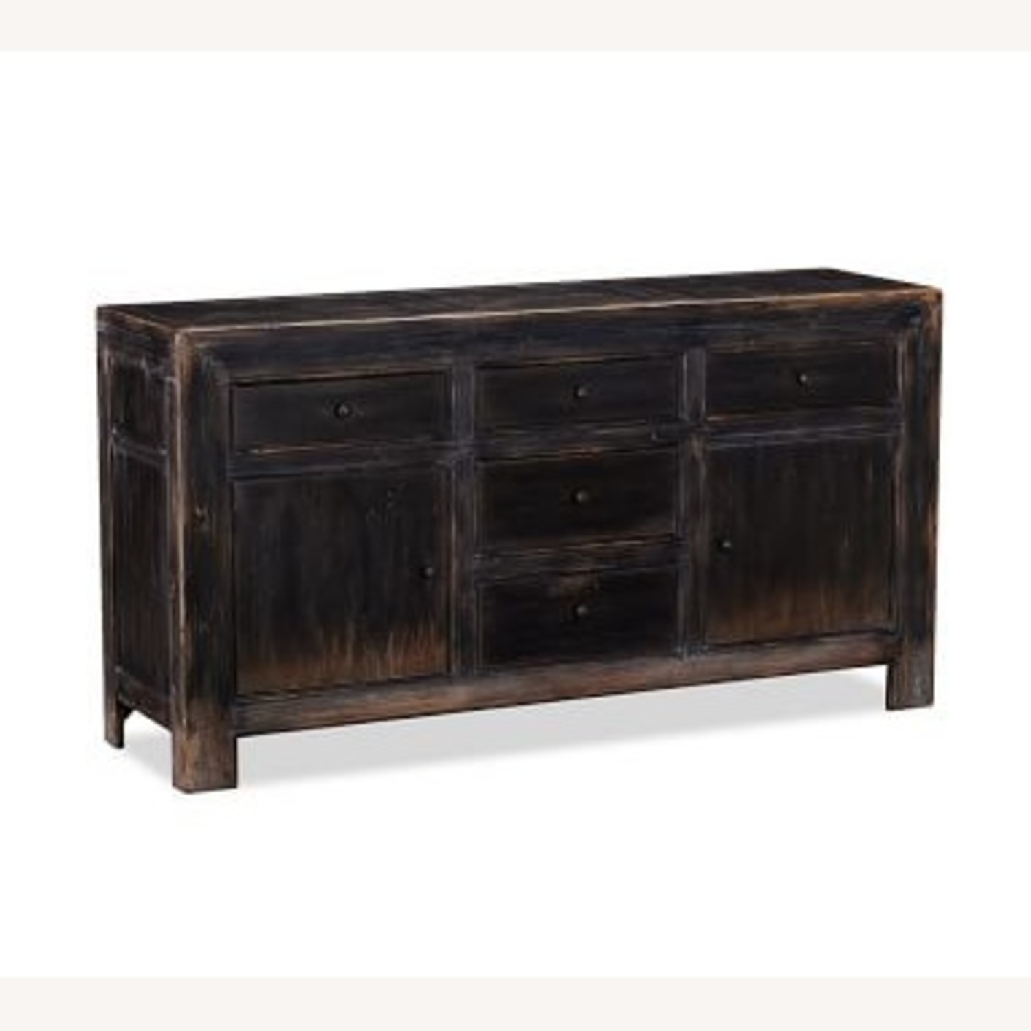 Pottery Barn Dawson Black Wood Media Storage - image-5