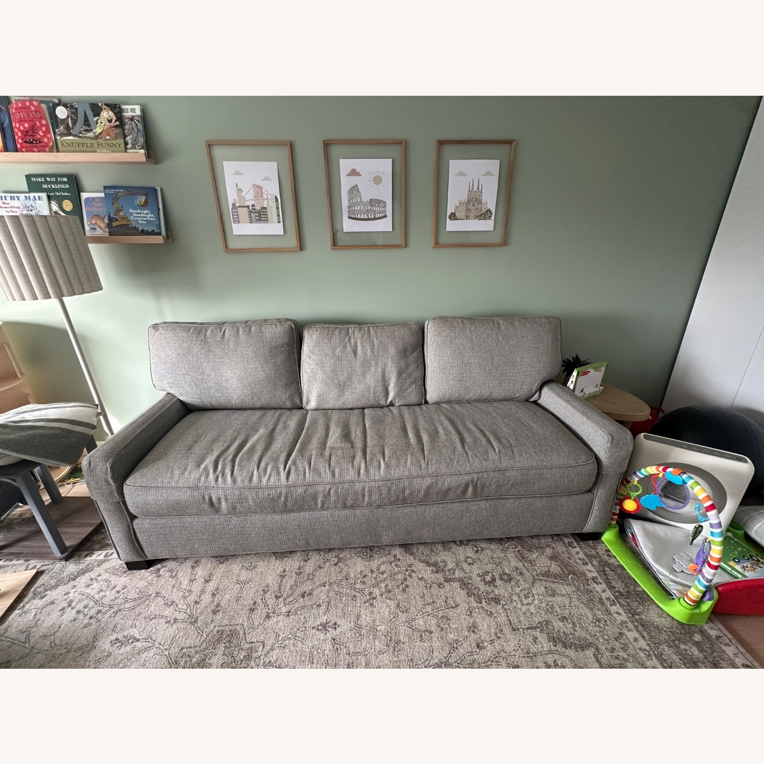 Lee Industries Light Gray Sleeper Sofa - image-2