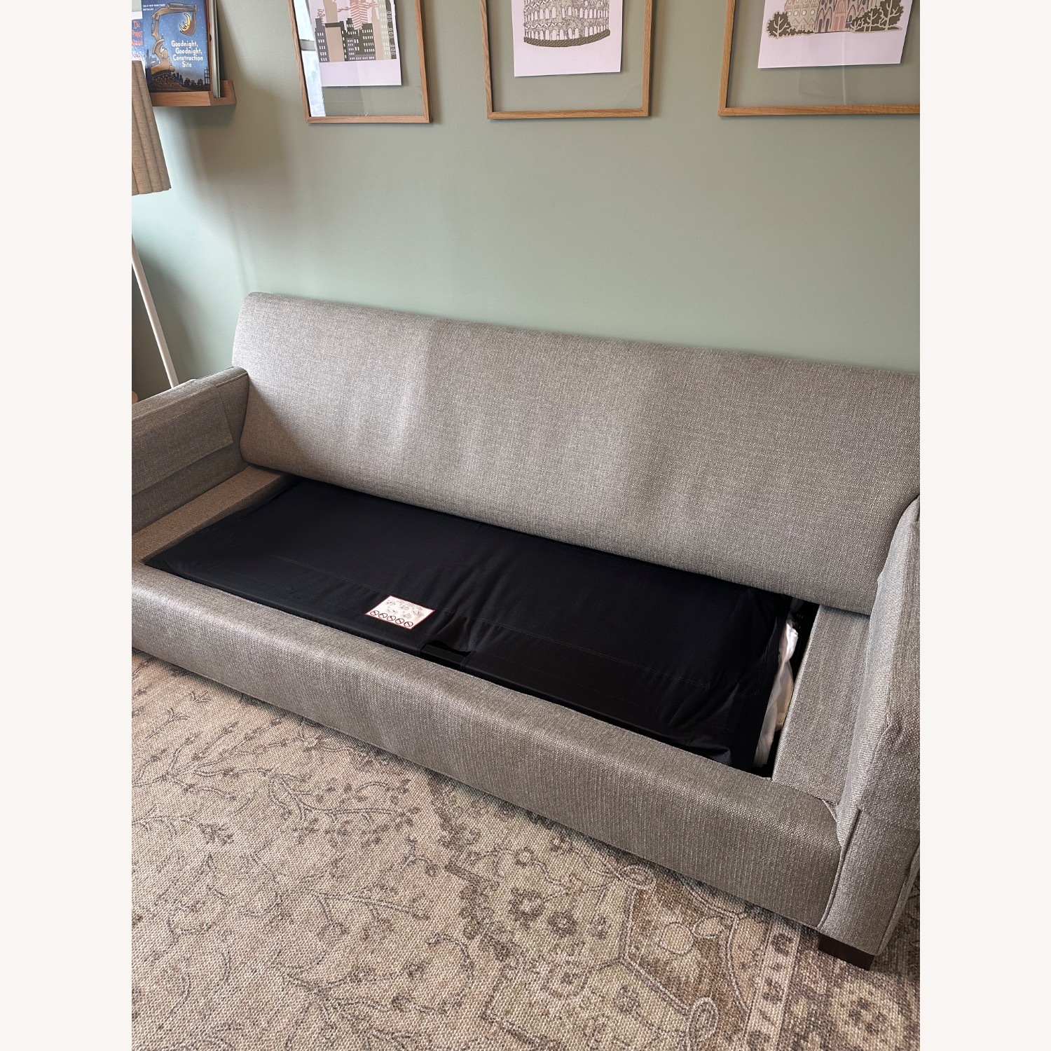 Lee Industries Light Gray Sleeper Sofa - image-5
