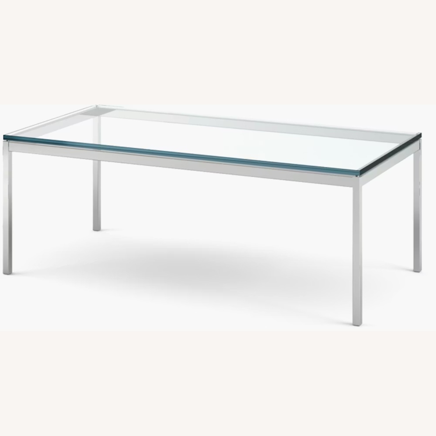 Design Within Reach Silver Glass Dining Table - image-5