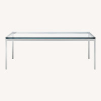 Design Within Reach Silver Glass Dining Table