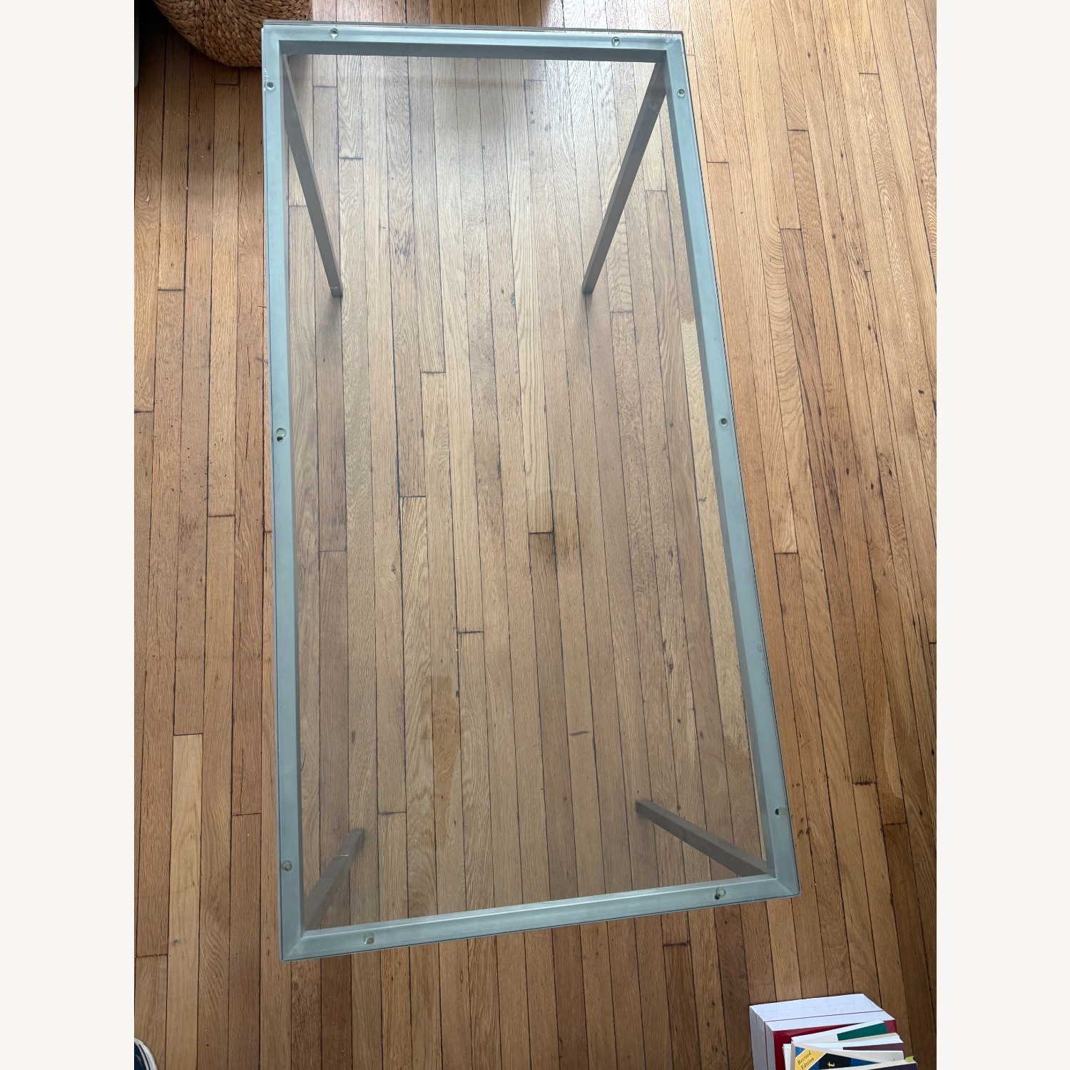 Design Within Reach Silver Glass Dining Table - image-3