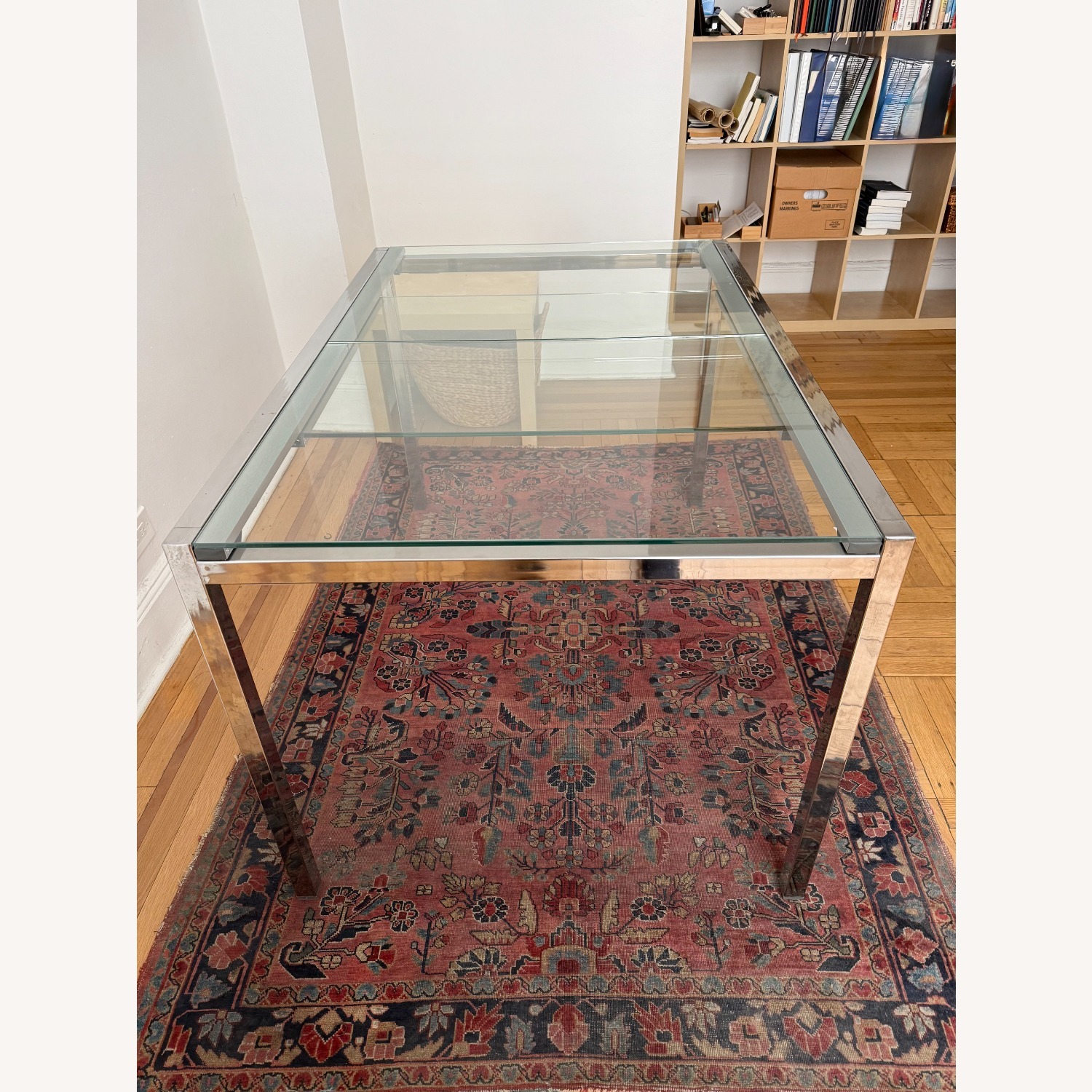IKEA Glivarp Glass Extendable Dining Room Table - image-4