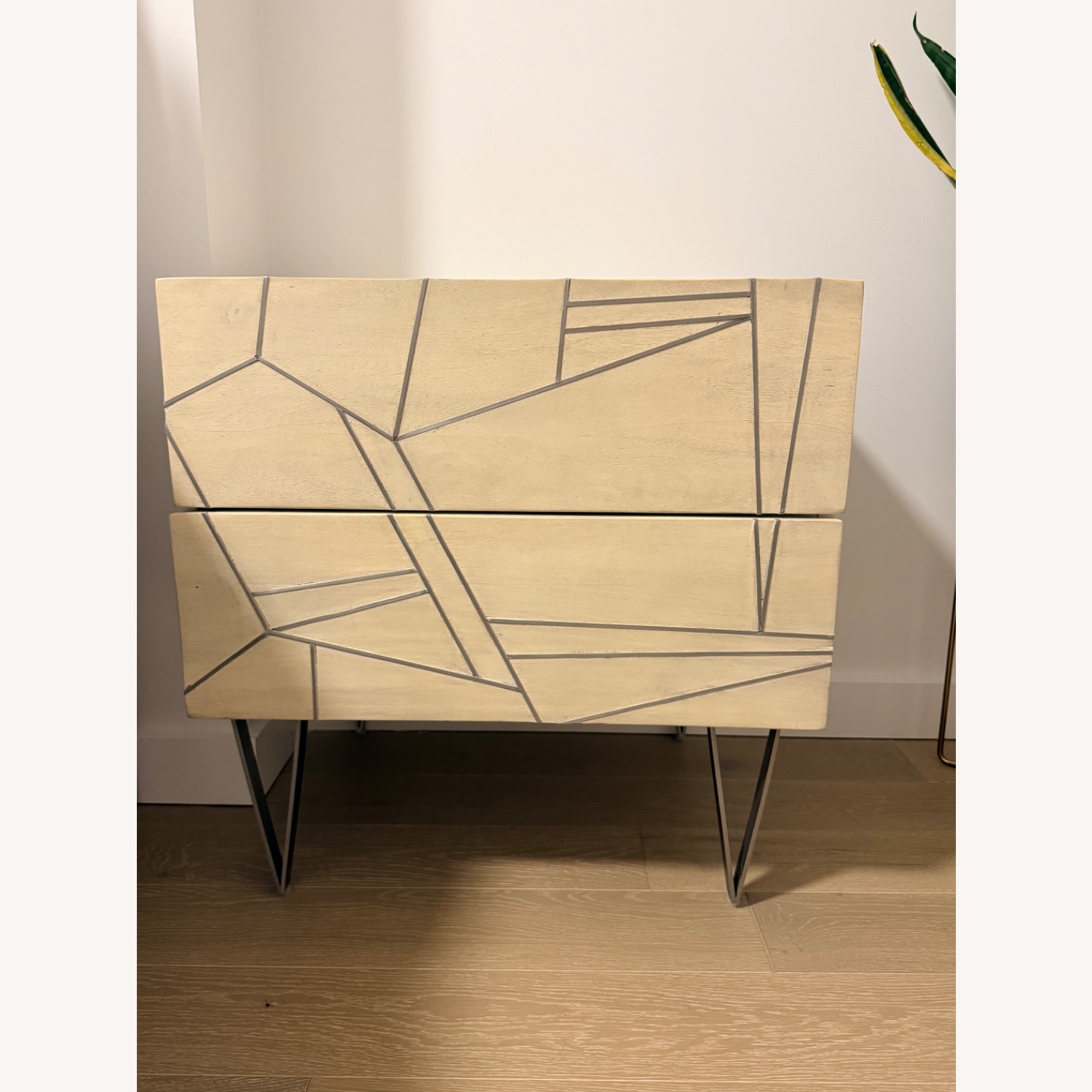 West Elm Roar + Rabbit White Wood Nightstands - image-1