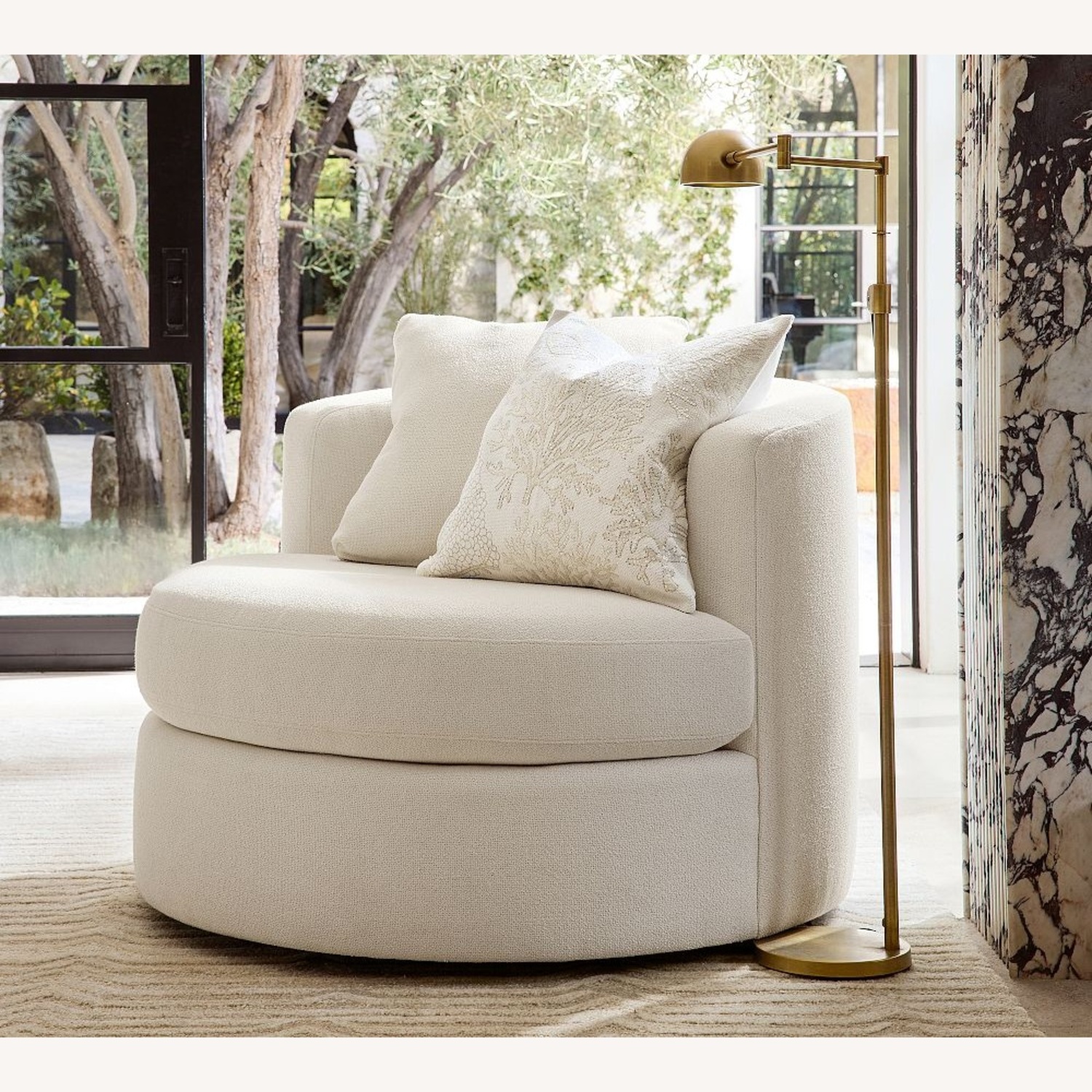 Pottery Barn Swivel Armchair Set of 2 - image-4