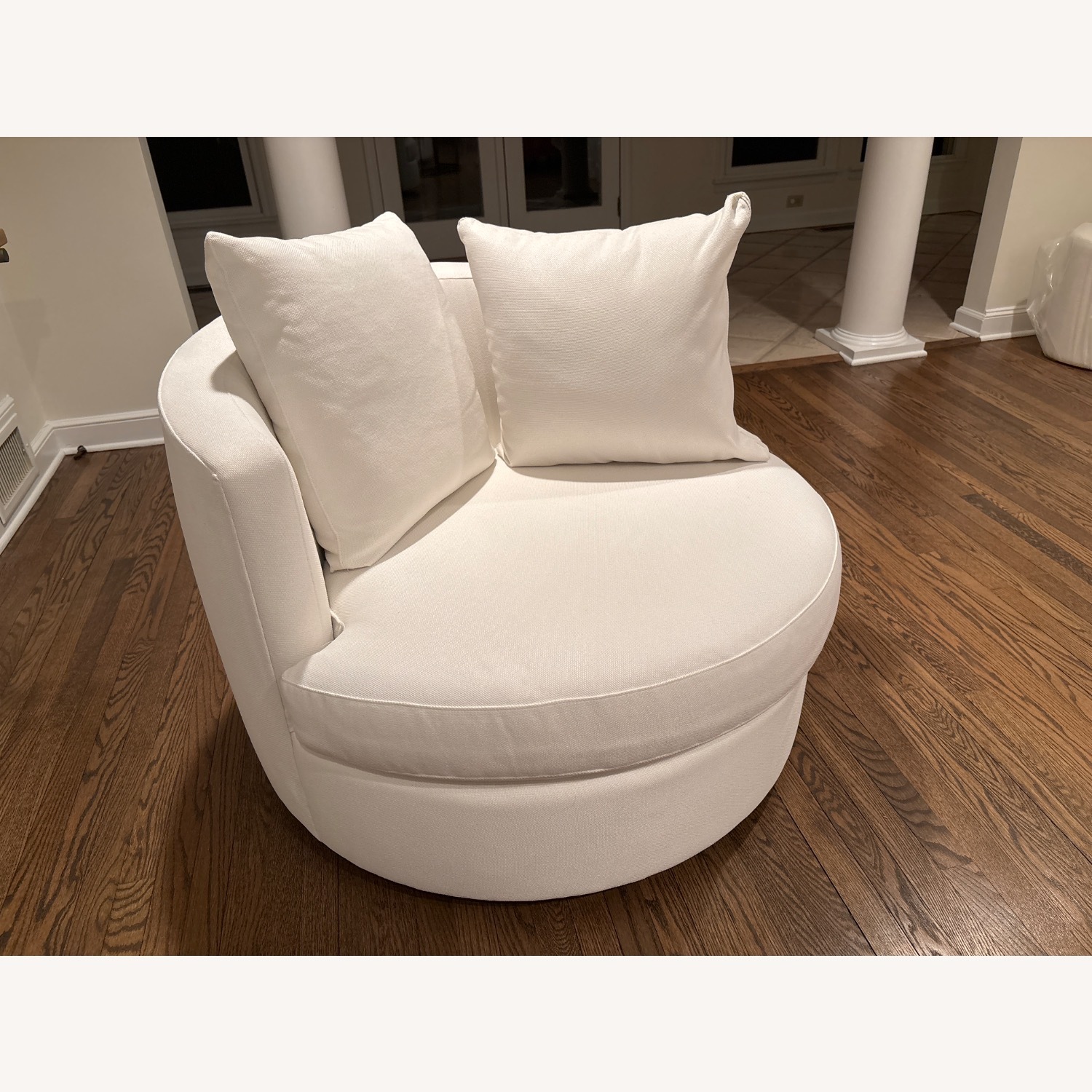 Pottery Barn Swivel Armchair Set of 2 - image-3