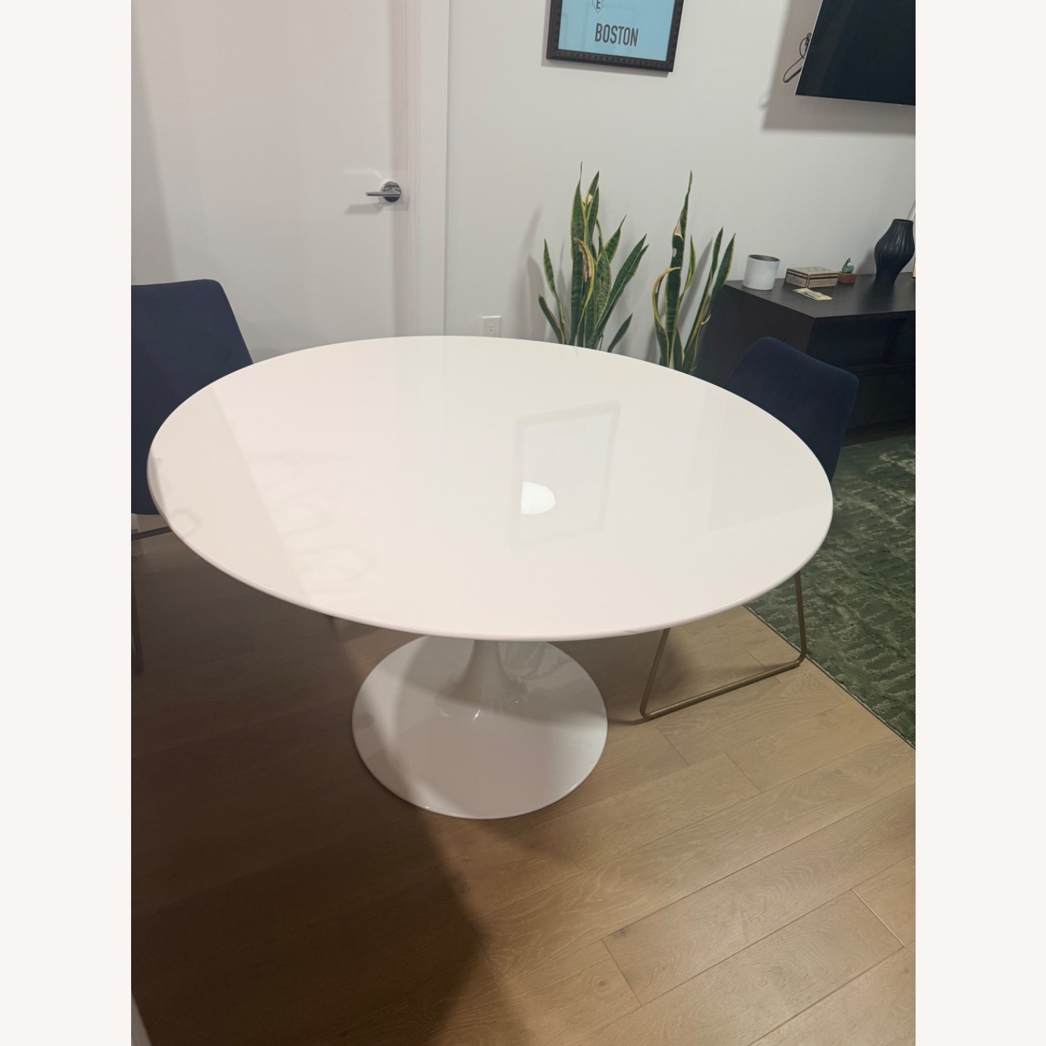 Modway Lippa White Wood Dining Table - image-3