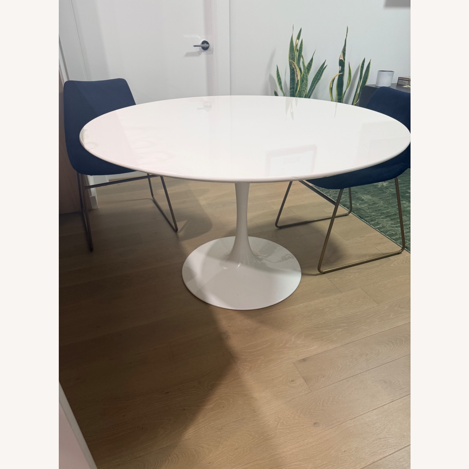 Modway Lippa White Wood Dining Table - image-1