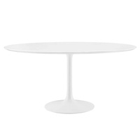 Modway Lippa White Wood Dining Table