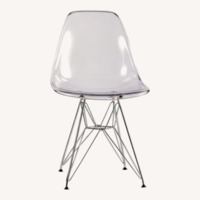 Hayneedle Clear and Metal Dining Chairs