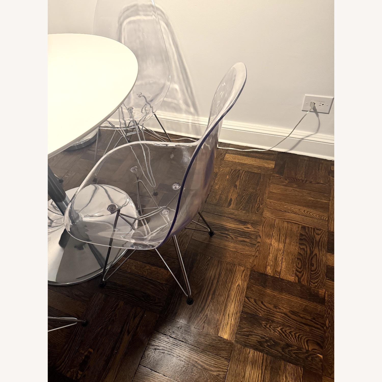 Hayneedle Clear and Metal Dining Chairs - image-3