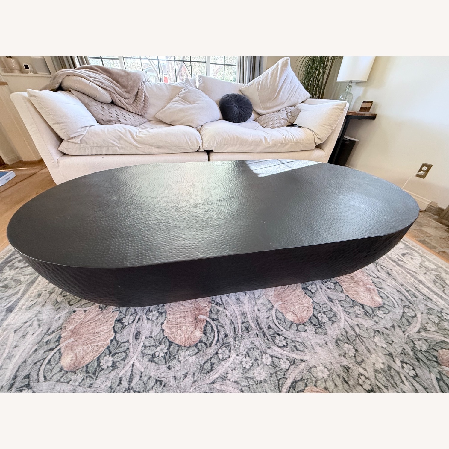 Crate & Barrel Fernando Black Metal Coffee Table - image-1
