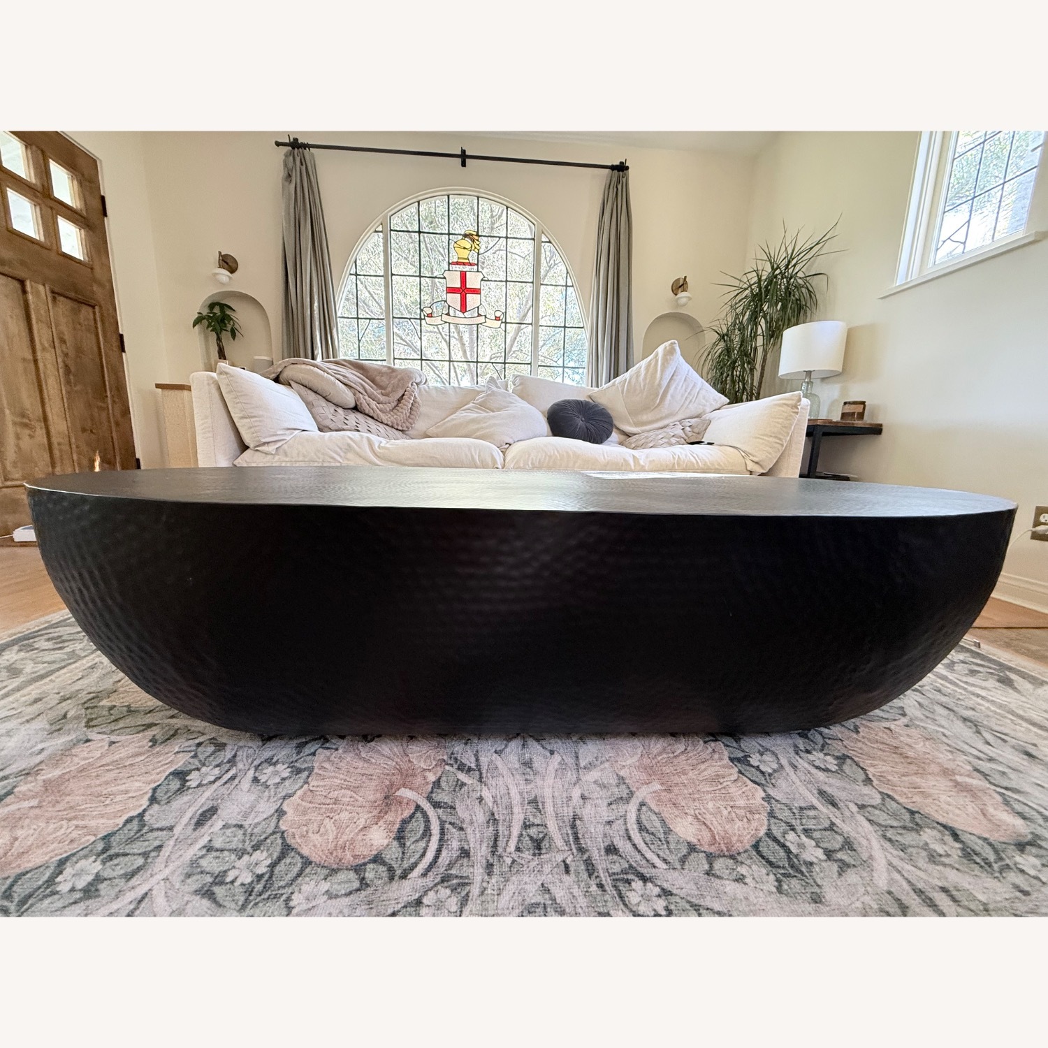 Crate & Barrel Fernando Black Metal Coffee Table - image-2