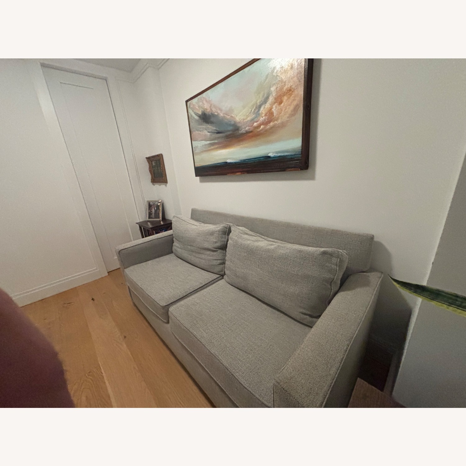 West Elm Light Gray Fabric 2 Seater Sofa - image-3