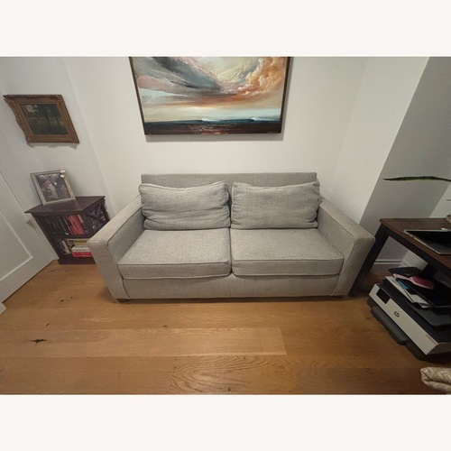 Used West Elm Light Gray Fabric 2 Seater Sofa for sale on AptDeco