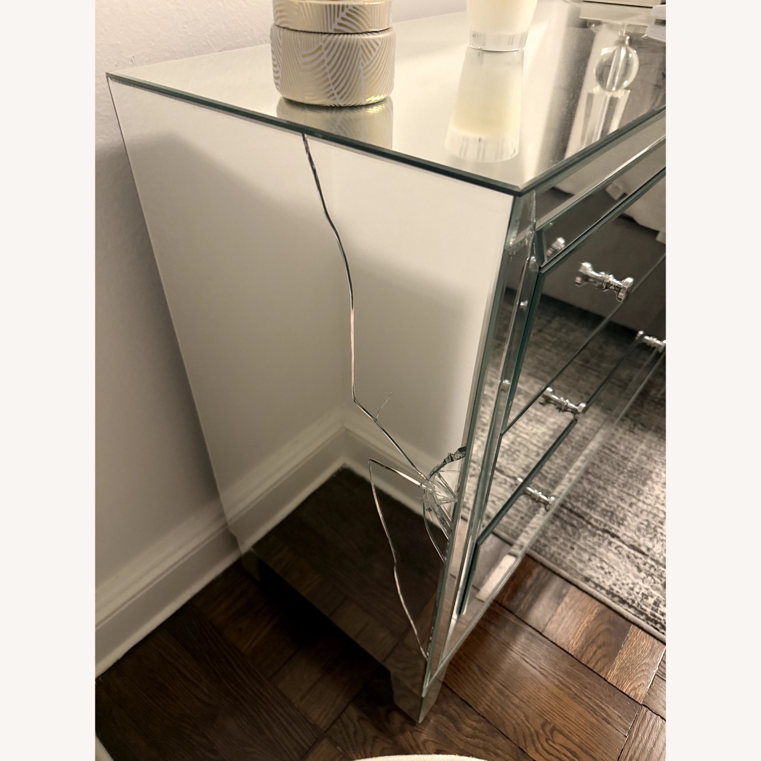 Mirrored Glass Dresser - image-3