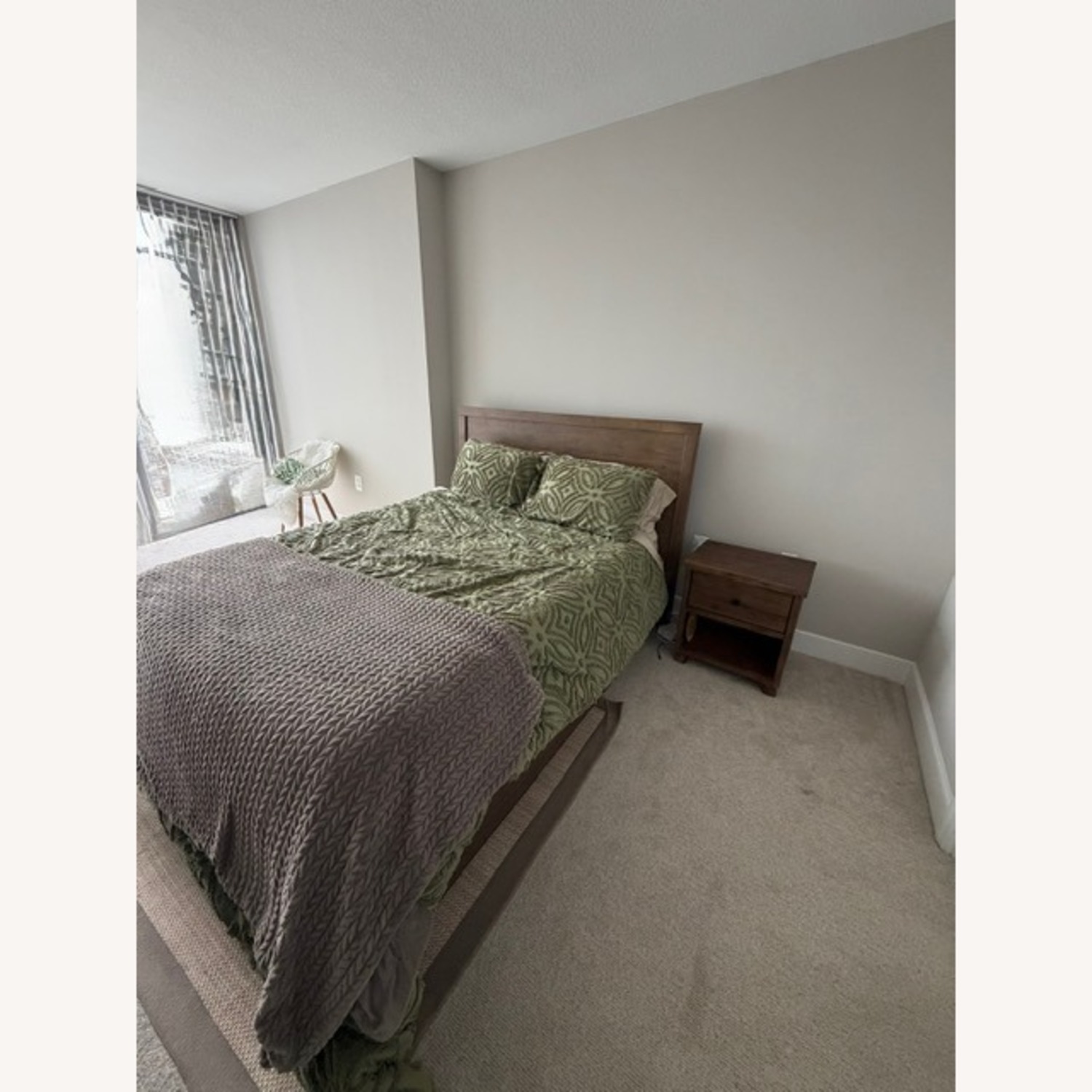 Macy's  Light Brown Wood Nightstand - image-3