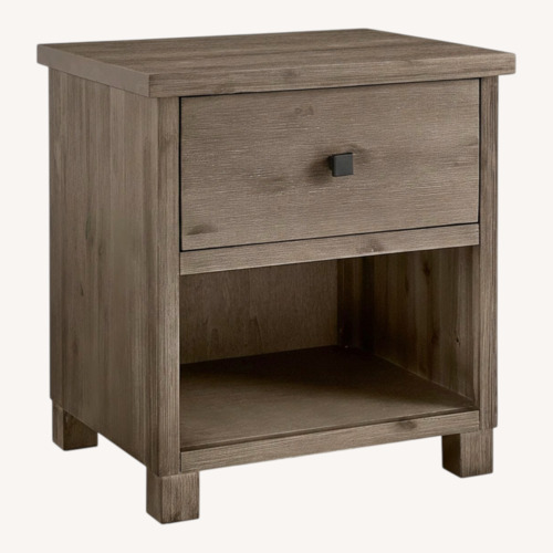 Used Macy's  Light Brown Wood Nightstand for sale on AptDeco